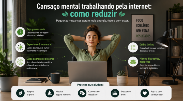 Cansaço Mental Trabalhando Pela Internet: Como Reduzir