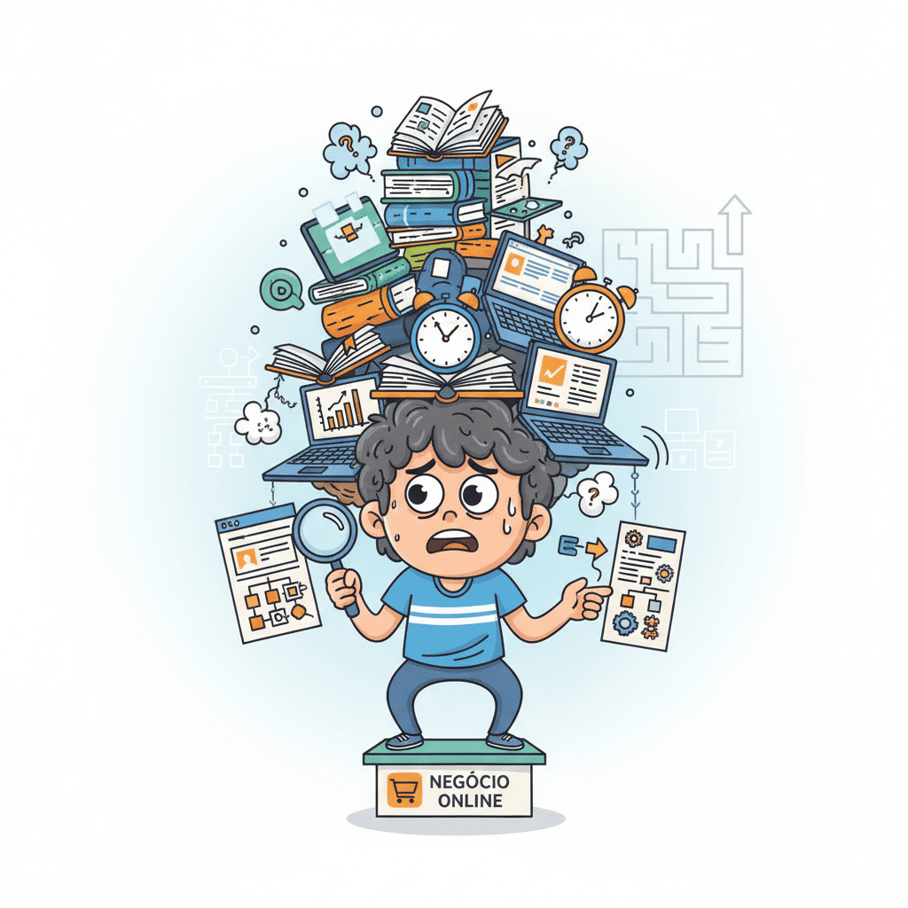 Ilustração dos Contras e Dificuldades de Quem Compra o FNO: tempo, esforço, volume de aulas e complexidade