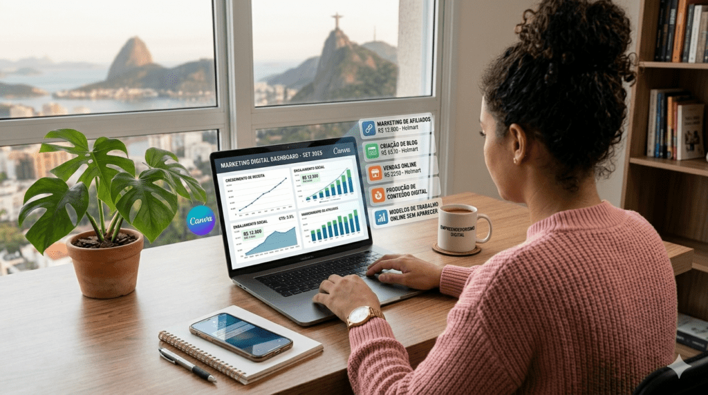 Ganhos trabalhando pela internet