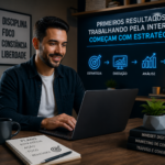 Primeiros resultados trabalhando pela internet no notebook